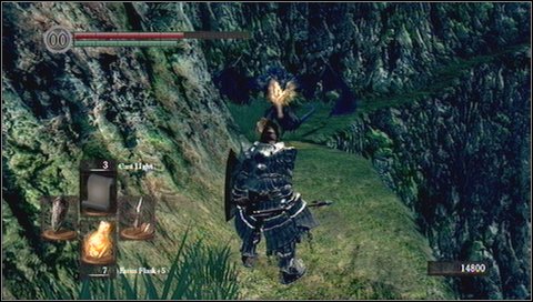 This side way leads to a specific opponent, Undead Dragon, a dragon guarding items on the slope - Bonus - Valley of Drakes - Walkthrough - Dark Souls - Game Guide and Walkthrough