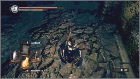 After eliminating enemies, pick up items and use the reel on one of the columns - Bonus - Painted World of Ariamis - p. 2 - Walkthrough - Dark Souls - Game Guide and Walkthrough