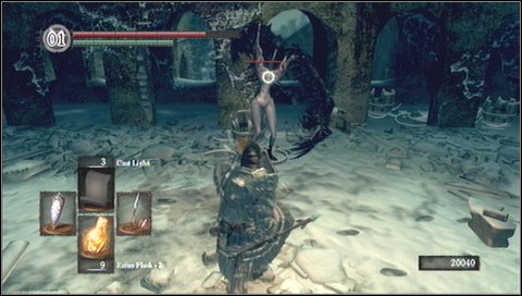 Once you clear the area, pick up the item - Dark Ember - hold by stone figure - Bonus - Painted World of Ariamis - p. 3 - Walkthrough - Dark Souls - Game Guide and Walkthrough