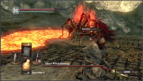 6) Sword combo - a triple attack - Chaos Witch Quelaag - How to kill a boss - Dark Souls - Game Guide and Walkthrough