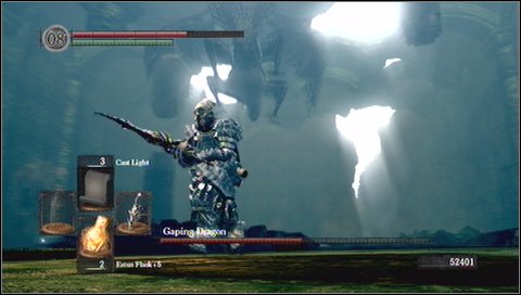 4) Grab - if you are close to his leg, demon can try to grab and eat you - Gaping Dragon - How to kill a boss - Dark Souls - Game Guide and Walkthrough