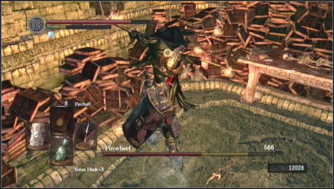 The boss can try to teleport himself - in this case destroy his copies - Pinwheel - How to kill a boss - Dark Souls - Game Guide and Walkthrough