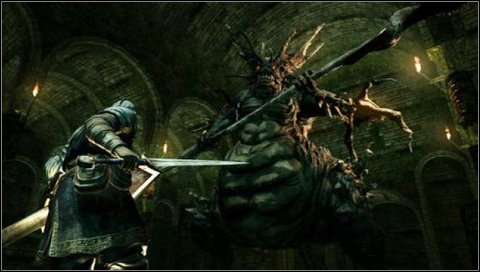 3) Axe smash - demon hits the ground horizontally with his axe - Stray Demon - How to kill a boss - Dark Souls - Game Guide and Walkthrough