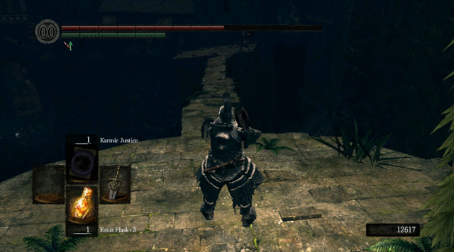 Past the bridge, there is a mage - Oolacite Township - Artorias Of The Abyss - walkthrough - Dark Souls - Game Guide and Walkthrough