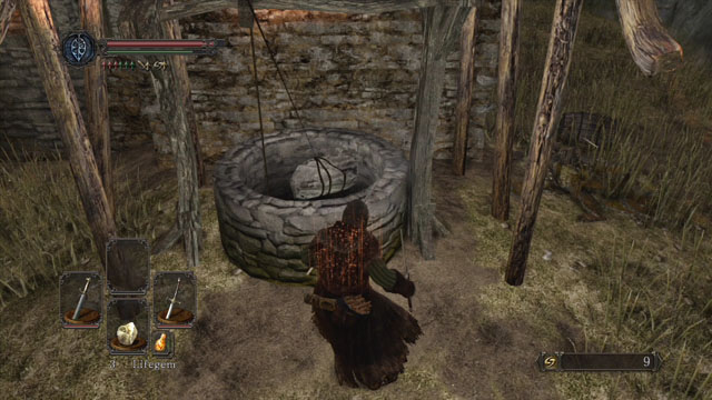 Hit the stone to obtain the Estus Shard - 4. Healing - Dark Souls II - Game Guide and Walkthrough
