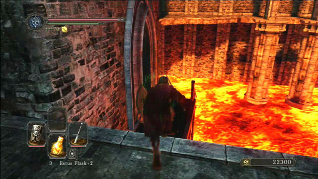 Jump onto the stairs. - Iron Keep - journey through the fortress - Walkthrough - Dark Souls II - Game Guide and Walkthrough