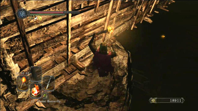 Jump towards the bonfire - The Gutter - Walkthrough - Dark Souls II - Game Guide and Walkthrough