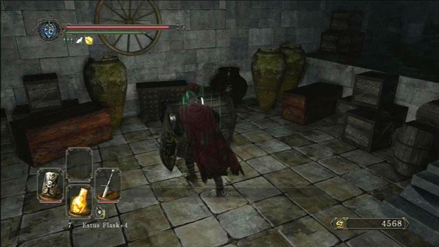 Open the chest - Drangleic Castle - courtyard - Walkthrough - Dark Souls II - Game Guide and Walkthrough