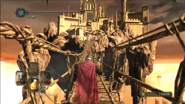 Run across the long bridge - Dragon Aerie - Walkthrough - Dark Souls II - Game Guide and Walkthrough