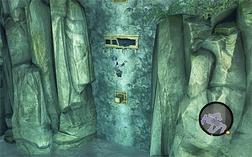 Swim to the surface (SPACE) and locate a vertical wall with interactive edges to grab onto - Find the Cauldron - The Fire of the Mountain - Darksiders II - Game Guide and Walkthrough