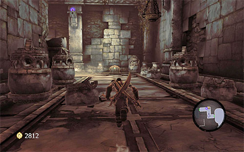 Use the north door and pass through the unguarded corridor, finding a chest on the way - Restore the Fire of the Mountain (3) - The Fire of the Mountain - Darksiders II - Game Guide and Walkthrough