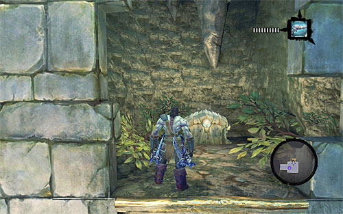 Swim towards the wall with interactive edges and climb up - Restore the Tears of the Mountain (2) - The Tears of the Mountain - Darksiders II - Game Guide and Walkthrough