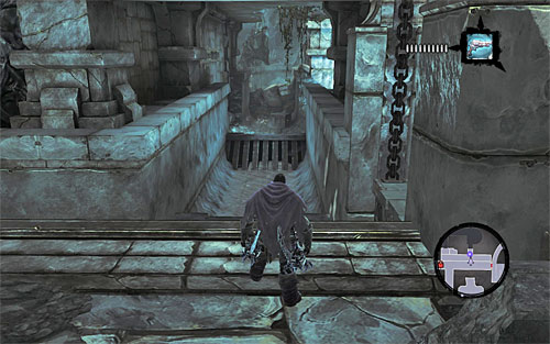 Afterwards, bash the surrounding crates for a Boatman Coin and head for the west door - Restore the Tears of the Mountain (2) - The Tears of the Mountain - Darksiders II - Game Guide and Walkthrough