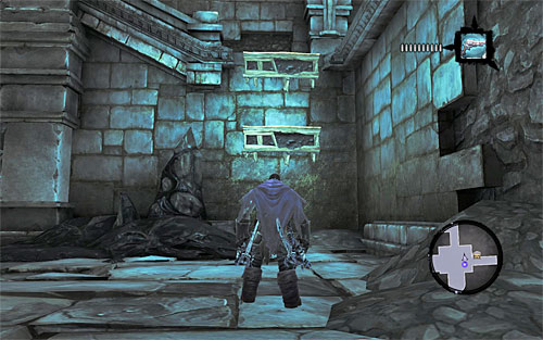 Now take a look around the central part of the chamber and you'll find further interactive edges, as seen on the above screen - Restore the Tears of the Mountain (2) - The Tears of the Mountain - Darksiders II - Game Guide and Walkthrough