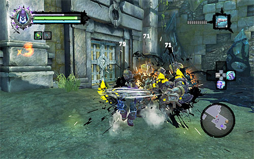 Just as you enter the next area you'll be attacked by Tainted Construct Warriors - Find the Lost Temple - To Move a Mountain - Darksiders II - Game Guide and Walkthrough