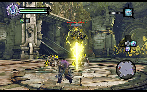 The new location will have you fight Tainted Construct Warriors summoned by a mini-boss of sorts called Construct Sentinel - Wake the Construct (1) - To Move a Mountain - Darksiders II - Game Guide and Walkthrough
