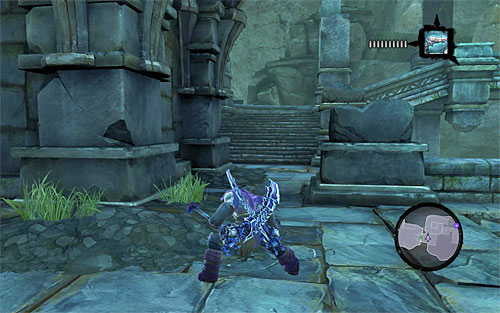 Be careful because this place is being guarded by fresh Tainted Construct Warriors - Find the Lost Temple - To Move a Mountain - Darksiders II - Game Guide and Walkthrough