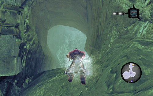 Take the corridor leading east, ignoring, for now, the new chest somewhere along the way (you can't look inside it any more) - Wake the Construct (1) - To Move a Mountain - Darksiders II - Game Guide and Walkthrough