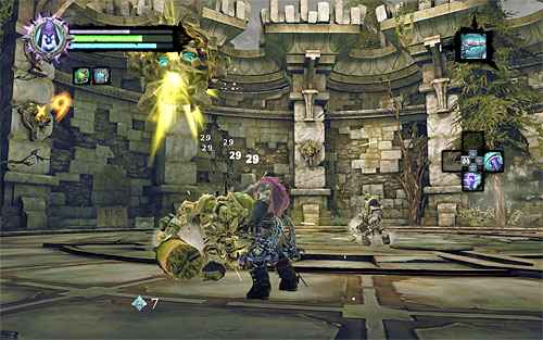 The arena will greet you will a difficult battle divided into several parts - Wake the Construct (1) - To Move a Mountain - Darksiders II - Game Guide and Walkthrough