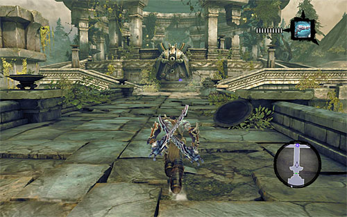 Make sure you've taken all valuable items and use the west door - Wake the Construct (2) - To Move a Mountain - Darksiders II - Game Guide and Walkthrough