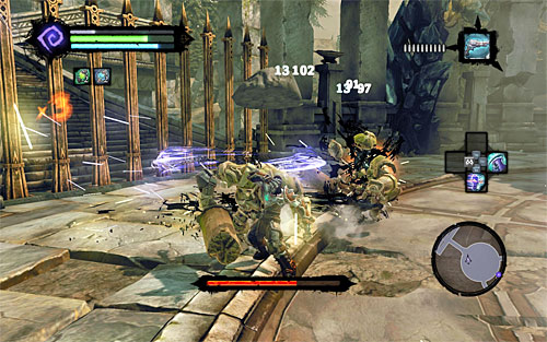 The following part of the battle is different only in that you may be occasionally bothered by Tainted Constructs - Boss 5 - Construct Hulk - To Move a Mountain - Darksiders II - Game Guide and Walkthrough