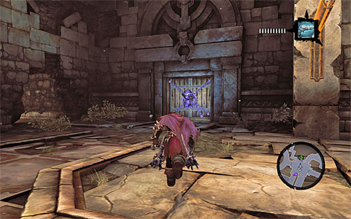 After you get rid of all enemies, make it to the last unexplored room on this part of the foundry - Wake up the Keeper (1) - The Heart of the Mountain - Darksiders II - Game Guide and Walkthrough