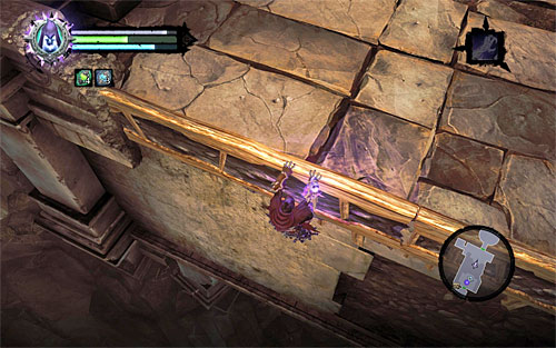 Return to the previous area and approach it the gap in your ledge and Karn - Wake up the Keeper (2) - The Heart of the Mountain - Darksiders II - Game Guide and Walkthrough