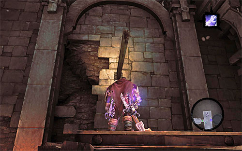 You need to resume climbing from the spot presented on the above screenshot - Wake up the Keeper (2) - The Heart of the Mountain - Darksiders II - Game Guide and Walkthrough