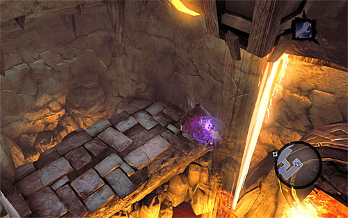 Return to the lower edge and continue left by wall running along the wall - Wake up the Keeper (2) - The Heart of the Mountain - Darksiders II - Game Guide and Walkthrough