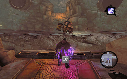 After you examine the above-mentioned chest, you should return to the previous ledge - Wake up the Keeper (2) - The Heart of the Mountain - Darksiders II - Game Guide and Walkthrough