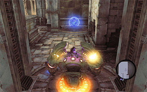 After you eliminate the enemies explore the area and find yet another Boatman Coin - Wake up the Keeper (2) - The Heart of the Mountain - Darksiders II - Game Guide and Walkthrough
