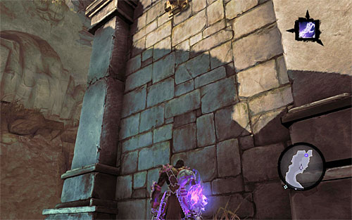 After you emerge from the water find in the ruins in the spot shown in the above screen in which you may start to climb - Wake up the Keeper (3) - The Heart of the Mountain - Darksiders II - Game Guide and Walkthrough