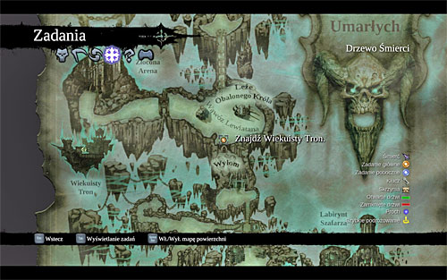 Start with opening the world map in order to establish the current destination (the above screenshot) - Find the Eternal Throne (1) - The Lord of Bones - Darksiders II - Game Guide and Walkthrough
