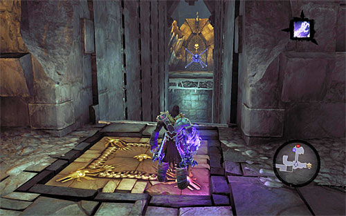 Ignore the chest to the right, because, as of now, you cannot reach it - Find the Eternal Throne (1) - The Lord of Bones - Darksiders II - Game Guide and Walkthrough