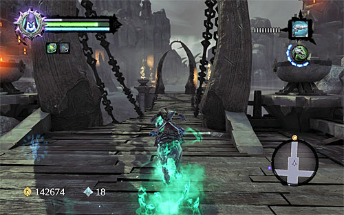 Jump on the horse and ride over the first bridge, and go South - Find the Eternal Throne (2) - The Lord of Bones - Darksiders II - Game Guide and Walkthrough