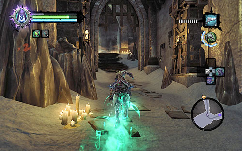 Watch your steps in the spot shown in the above screenshot, because you need to turn right here (to the West) - Find the Eternal Throne (2) - The Lord of Bones - Darksiders II - Game Guide and Walkthrough