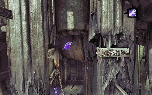 Continue using the ledges, and in the spot shown in the above screenshot, jump back - Go to the throne room - The Lord of Bones - Darksiders II - Game Guide and Walkthrough