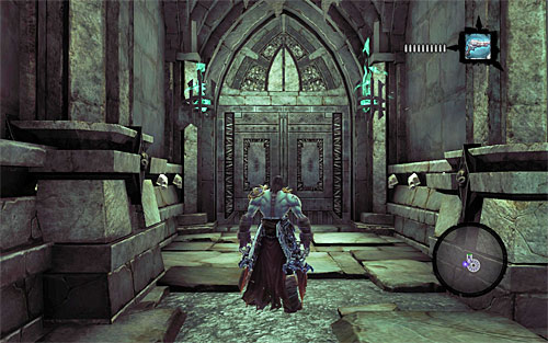 As soon as you enter the [Gilded Arena], take the stairs down - Summon the Arena Champion (1) - The Toll of Kings - Darksiders II - Game Guide and Walkthrough