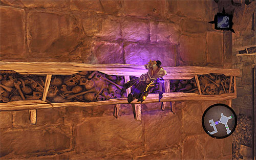 Notice that you've come back to the area with the lift, but this time you're on one of the upper balconies which have been previously inaccessible - Resurrect Phariseer (2) - Phariseer - Darksiders II - Game Guide and Walkthrough