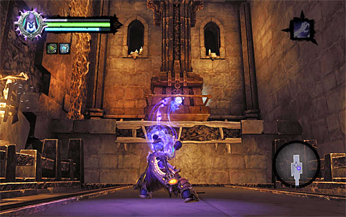 Afterwards, return to the switch and apply the well-known technique of using Death Grip to pull the pillar towards you (the above screen) - Resurrect Phariseer (2) - Phariseer - Darksiders II - Game Guide and Walkthrough