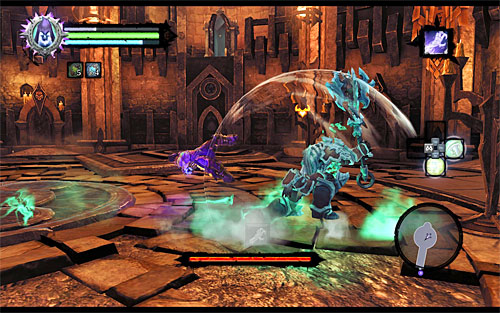 Phariseer is a relatively easy boss to defeat, though his strikes are quite fast - Boss 9 - Phariseer - Phariseer - Darksiders II - Game Guide and Walkthrough