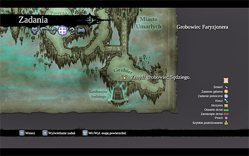 Your next mission's destination is the [Judicator's Tomb] located in the south-eastern part of the Dead Lands - it's best to travel there from Phariseer's Tomb, the place where you ended your previous quest - Find the Judicator's Tomb - Judicator - Darksiders II - Game Guide and Walkthrough