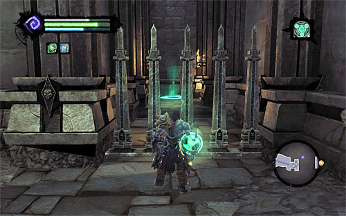 Select the recently acquired Interdiction ability and stand in the summoning circle to call the Dead Lord for help - Find the Judicator's Tomb - Judicator - Darksiders II - Game Guide and Walkthrough