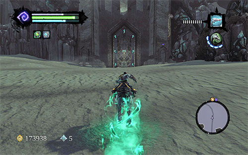 After reaching a distinctive fork in a road, turn south - Find the Judicator's Tomb - Judicator - Darksiders II - Game Guide and Walkthrough