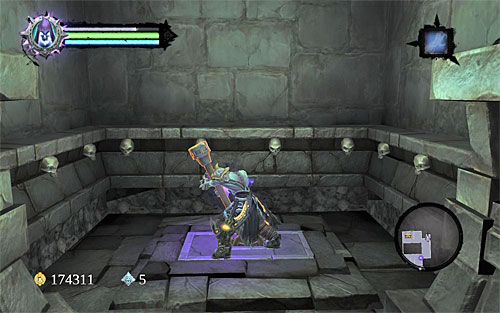 Afterwards, examine the nearby area (weapon rack) and stand in the summoning circle to use Interdiction again - Talk to the Judicator - Judicator - Darksiders II - Game Guide and Walkthrough