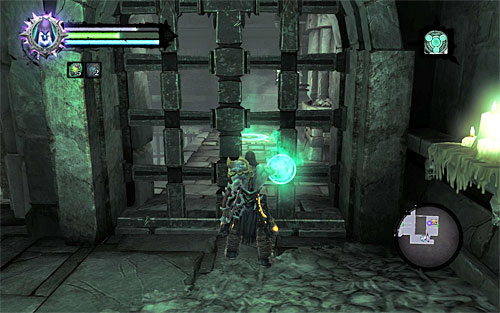 Finally, have your undead helper go to the inaccessible southern part of the chamber and trigger a pressure plate (the above screen) - Talk to the Judicator - Judicator - Darksiders II - Game Guide and Walkthrough