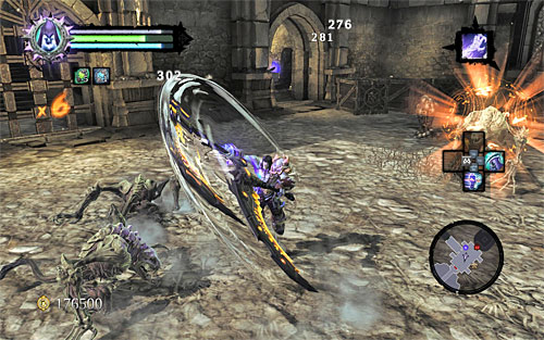 The first major battle will commence as soon as you enter a larger chamber - Find the second Soul (1) - Judicator - Darksiders II - Game Guide and Walkthrough