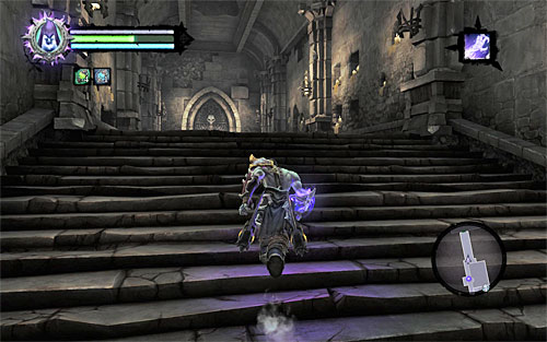 Back on the upper balcony (the one with the switch), head towards the west door you've ignored earlier (the above screen), bumping into a few Skeletons on the way - Find the second Soul (2) - Judicator - Darksiders II - Game Guide and Walkthrough