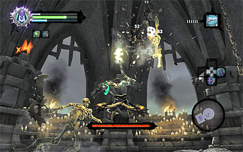 Unsurprisingly, the key to winning this battle is to take the Bone Keeper down as quickly as possible to stop the summoning process - Boss 11 - Bone Keeper - Judicator - Darksiders II - Game Guide and Walkthrough