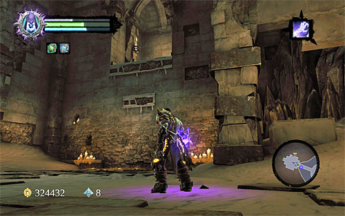 Once the battles are over, pick up the dropped items and head towards the gate outlined in the distance - Survive the Psychameron (1) - Basileus - Darksiders II - Game Guide and Walkthrough
